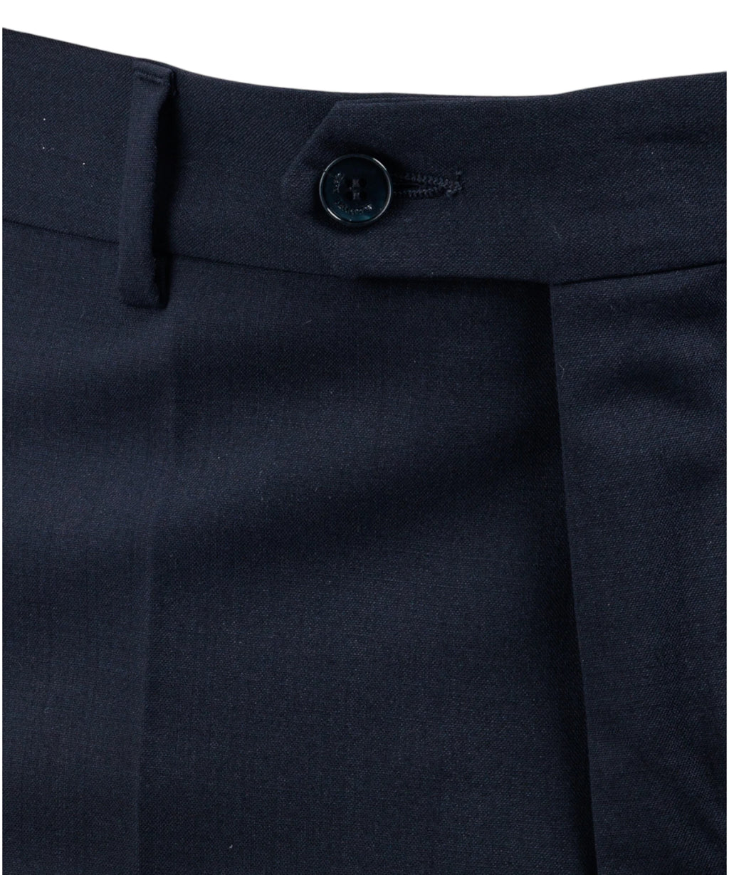 Manuel Ritz Abito Smoking Uomo Blu Slim Fit in Fresco Lana Stretch con Rever a Lancia