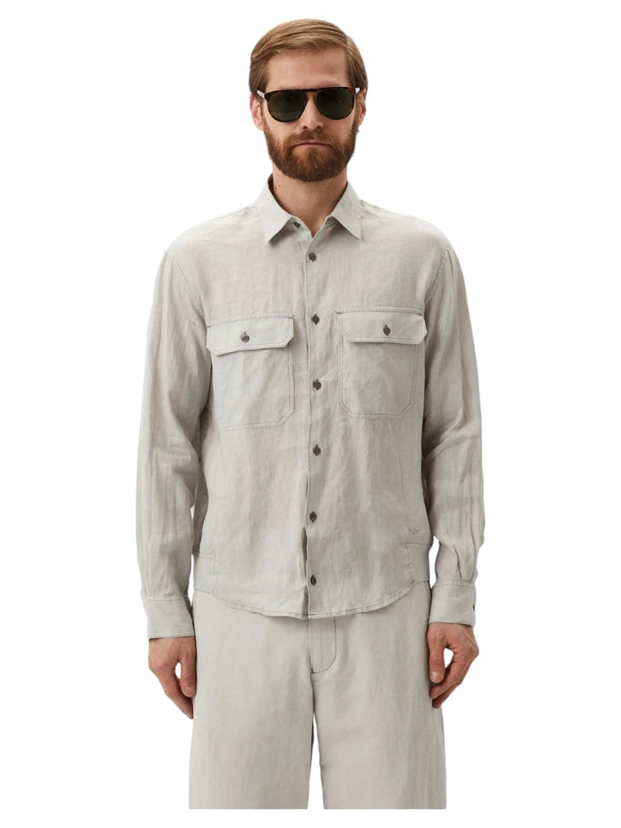 Camicia in Lino Classica-Camicie-Emporio Armani-Vittorio Citro Boutique
