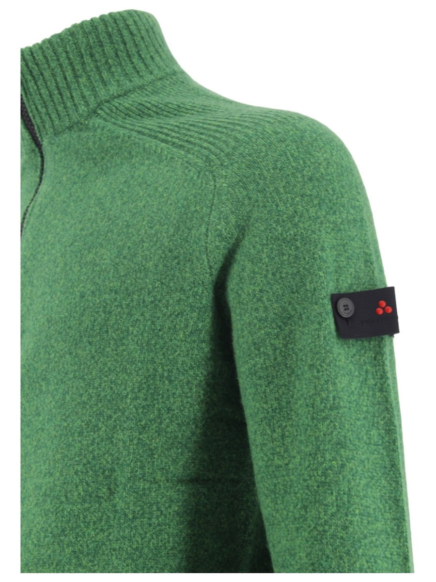 BRAILLE 01 MAGLIA A COLLO ALTO IN MISTO LANA MOULINÉ-Maglieria-Peuterey-Vittorio Citro Boutique