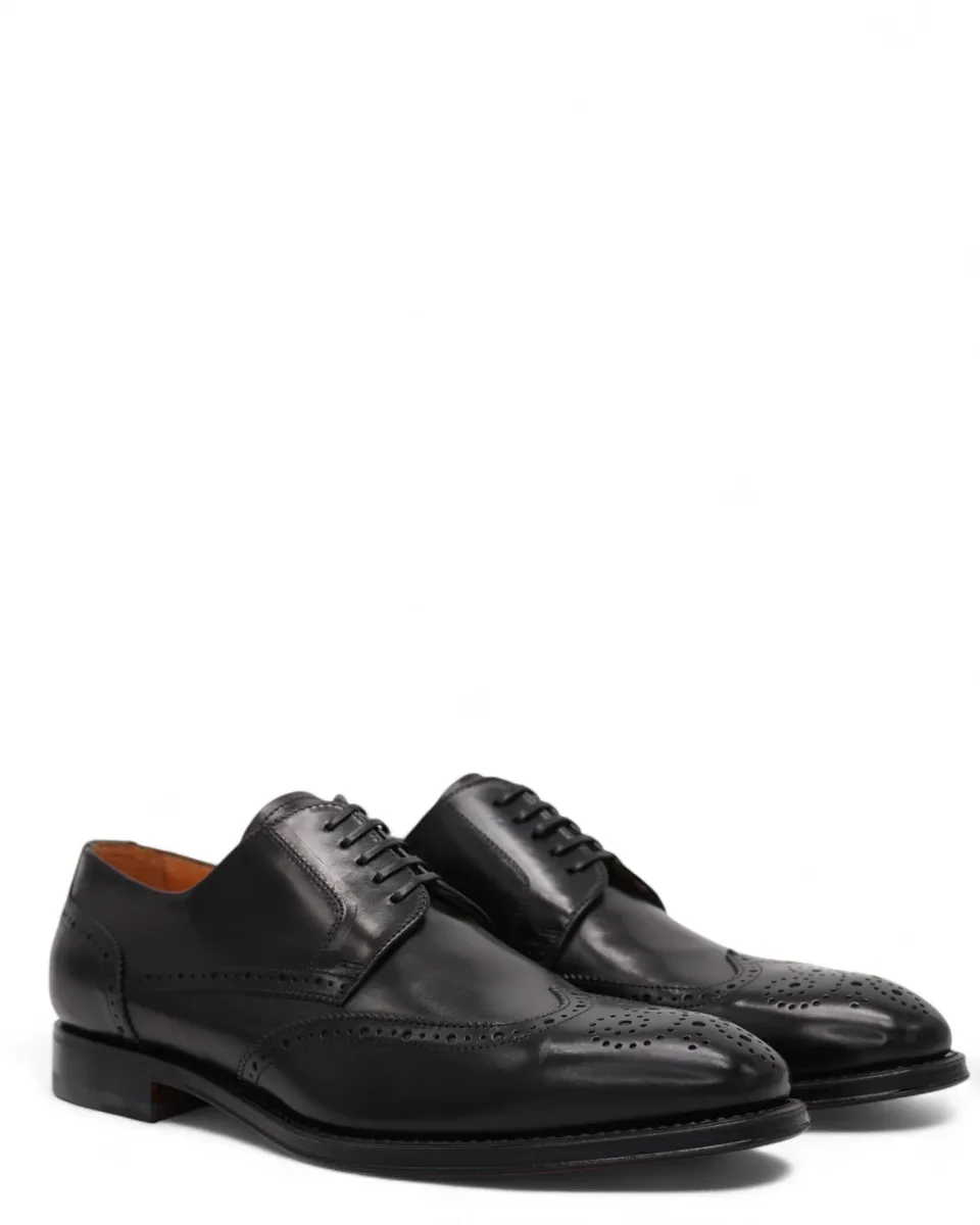 Scarpe Stringate in Pelle Nera con Lavorazione Goodyear – Navyboot-Graziano Salvatelli-Stringate-Vittorio Citro Boutique