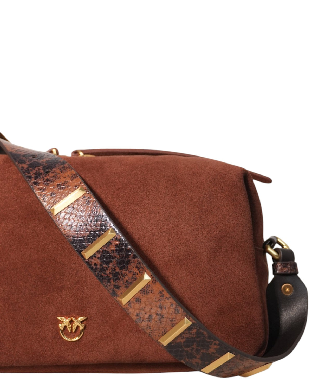 Bauletto Pinko in Suede con Spallaccio Pitonata