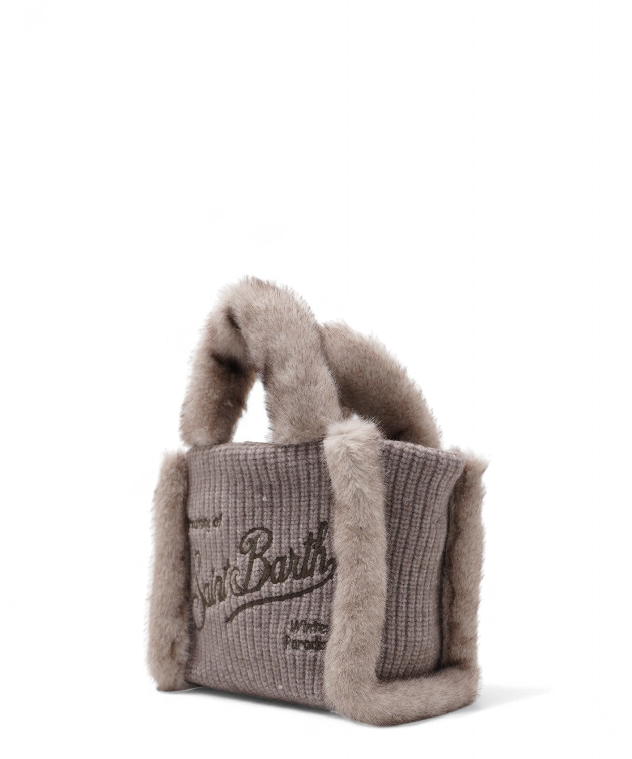 Borsa Vanity Mini Shearling in lana e pelliccia-Mc2 Saint Barth-Borse a mano-Vittorio Citro Boutique