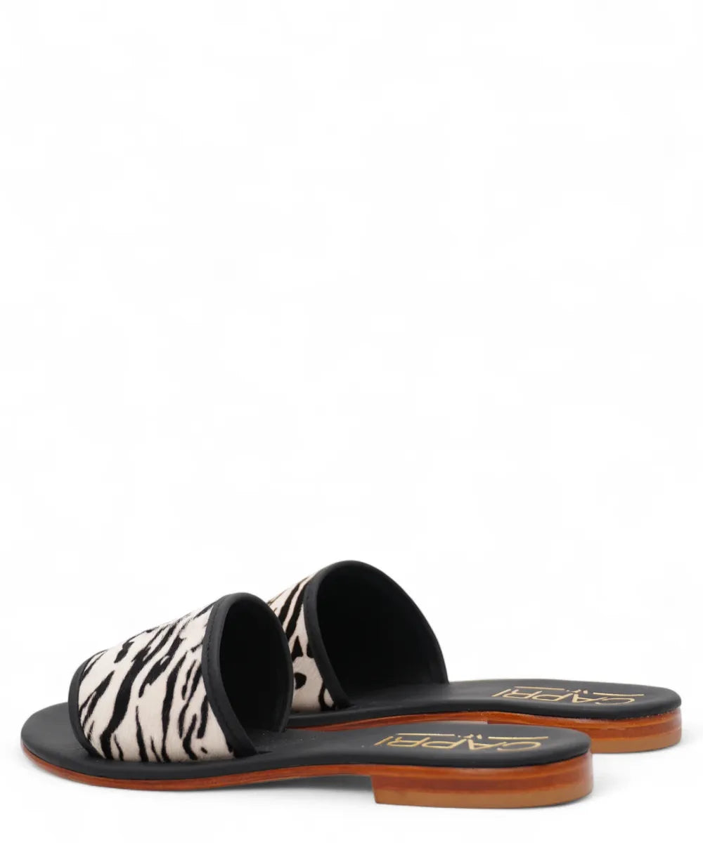 Sandalo Capri Artigianale Animalier a Fascia-Capri Vittorio Citro-Ciabatte-Vittorio Citro Boutique