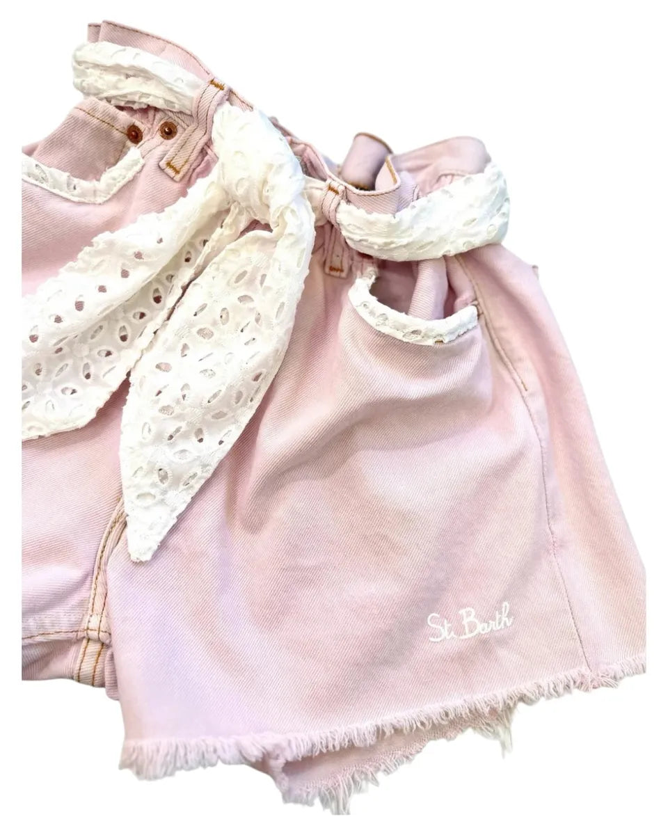 Pantaloncini Donna Arizona con Dettagli Sangallo-Mc2 Saint Barth-Shorts-Vittorio Citro Boutique