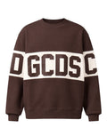 GCDS Sweatshirt mit Rundhalsausschnitt und kontrastierendem Band-Logo