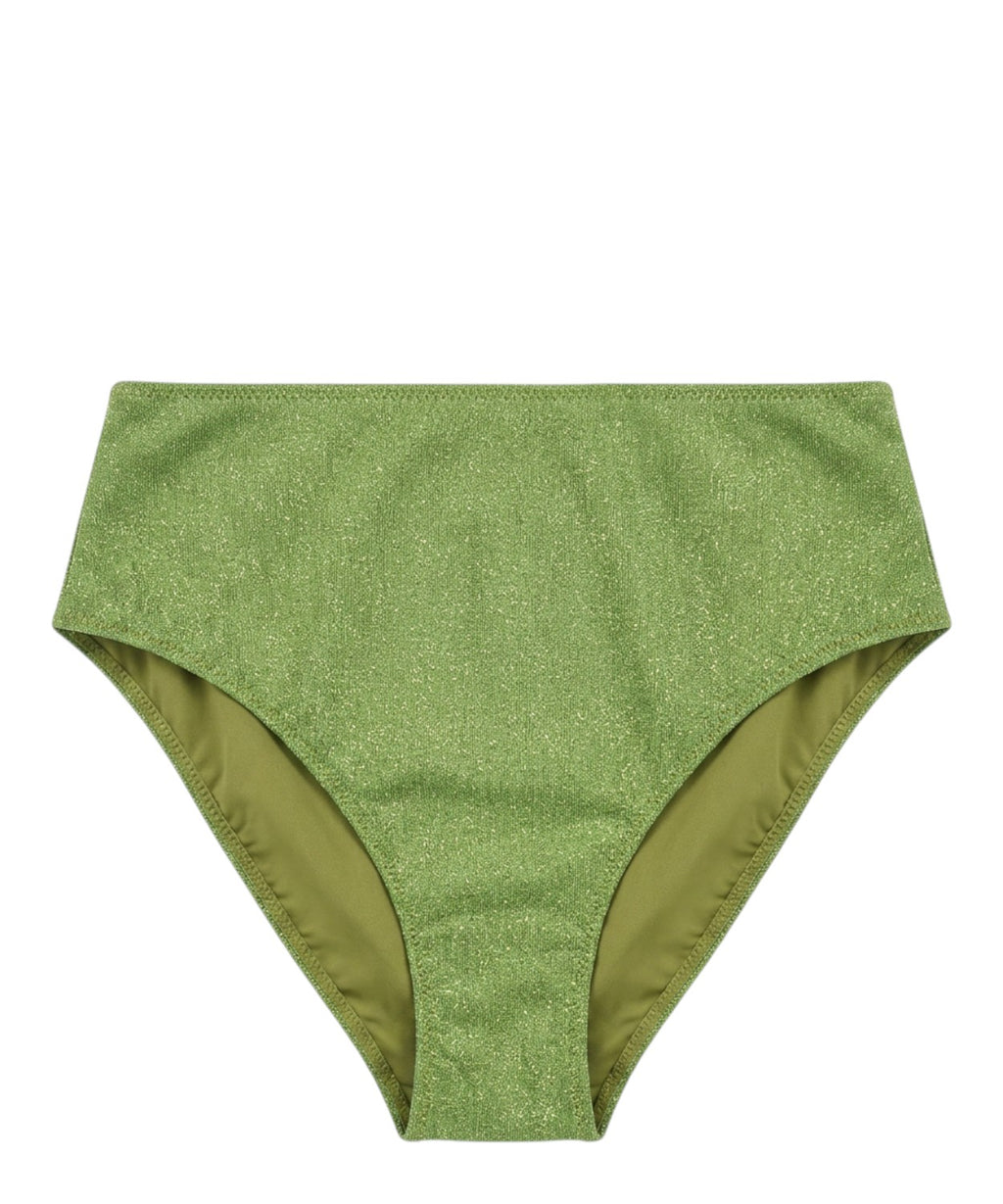 Bikini Lurex Donna con Top a Nodo e Vita Alta
