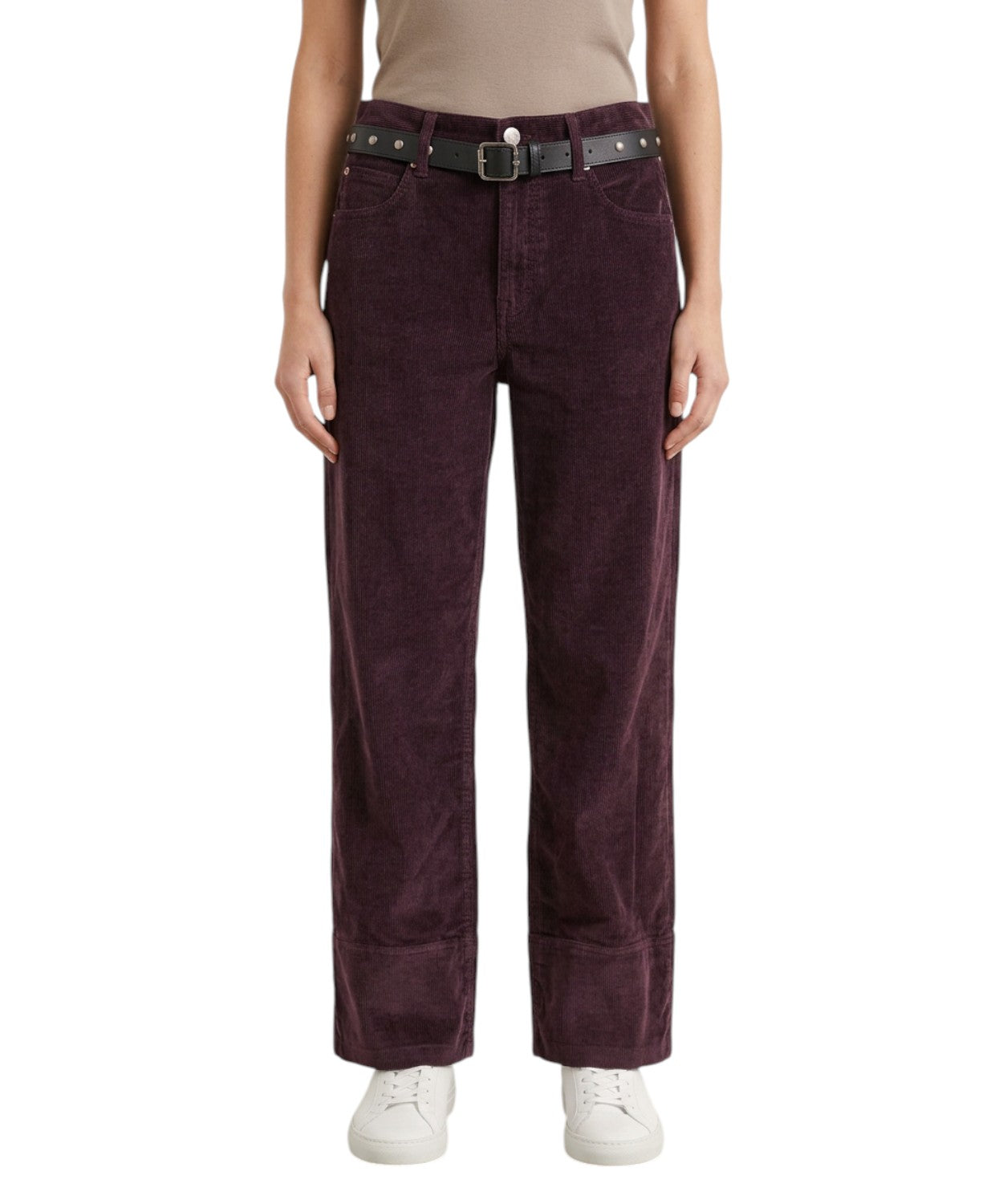 Kalhoty Pinko Cynthia Cropped z sametu