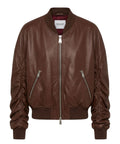 Dondup Bomber Nappa con Maniche Arricciate