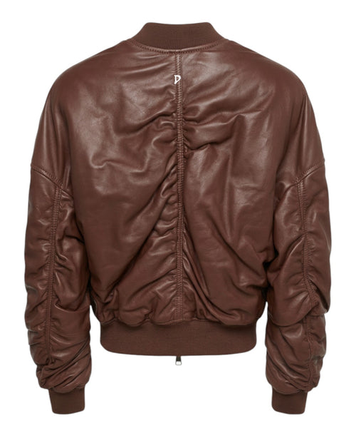 Dondup Bomber Nappa con Maniche Arricciate