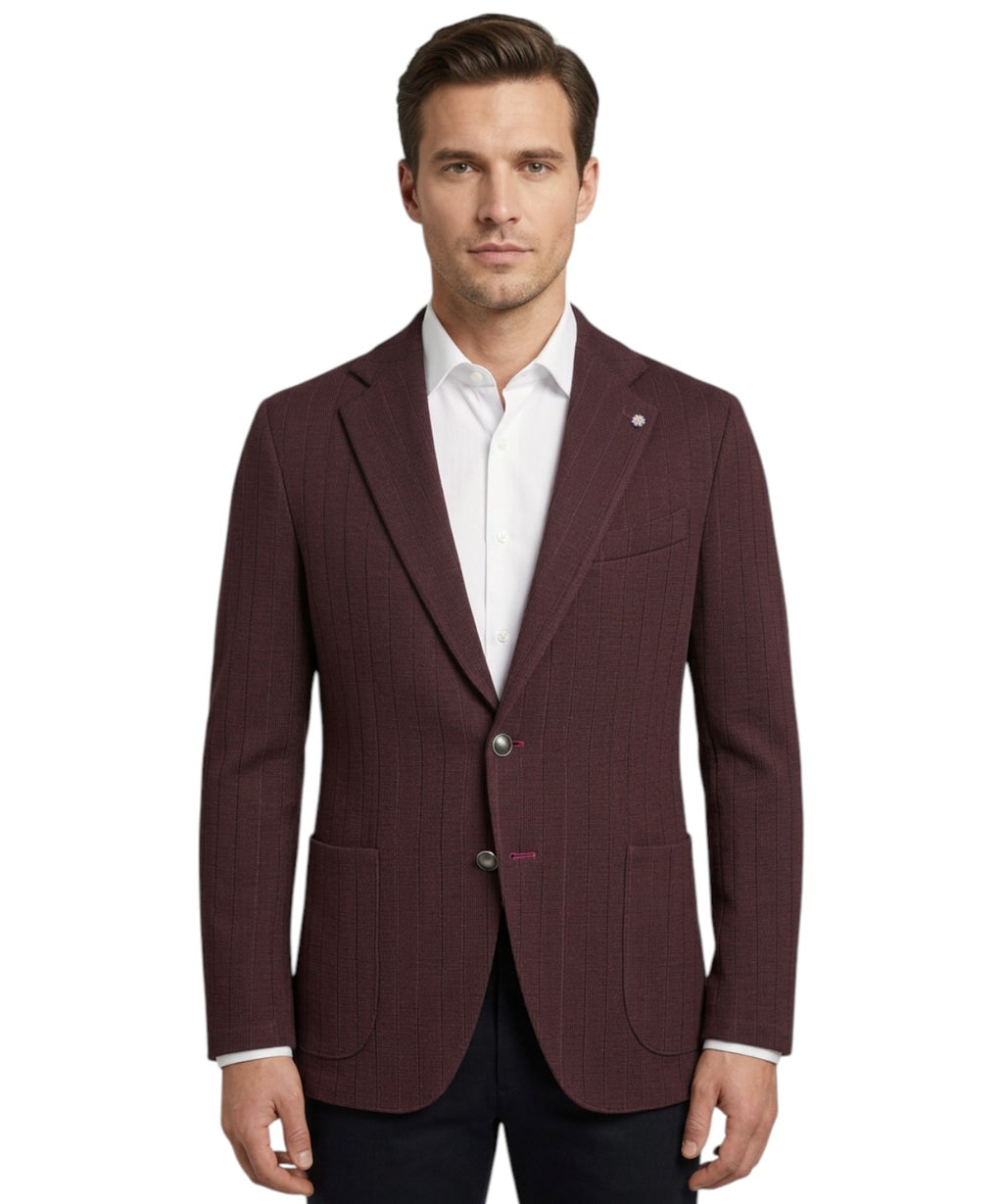 Giacca Uomo Bharnaba in Maglia Gessata