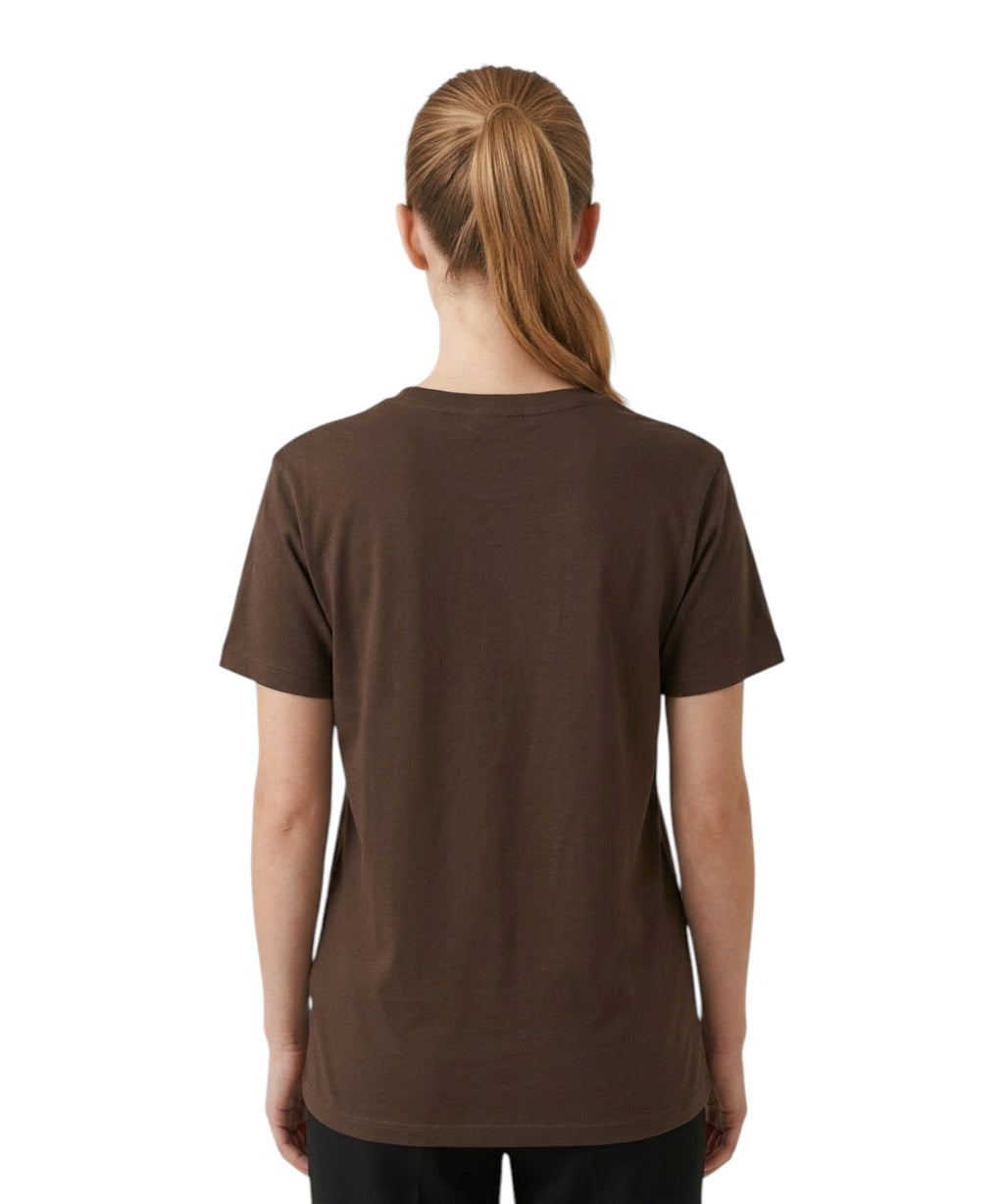 T-Shirt Donna in Cotone con Logo in Rilievo Twinset