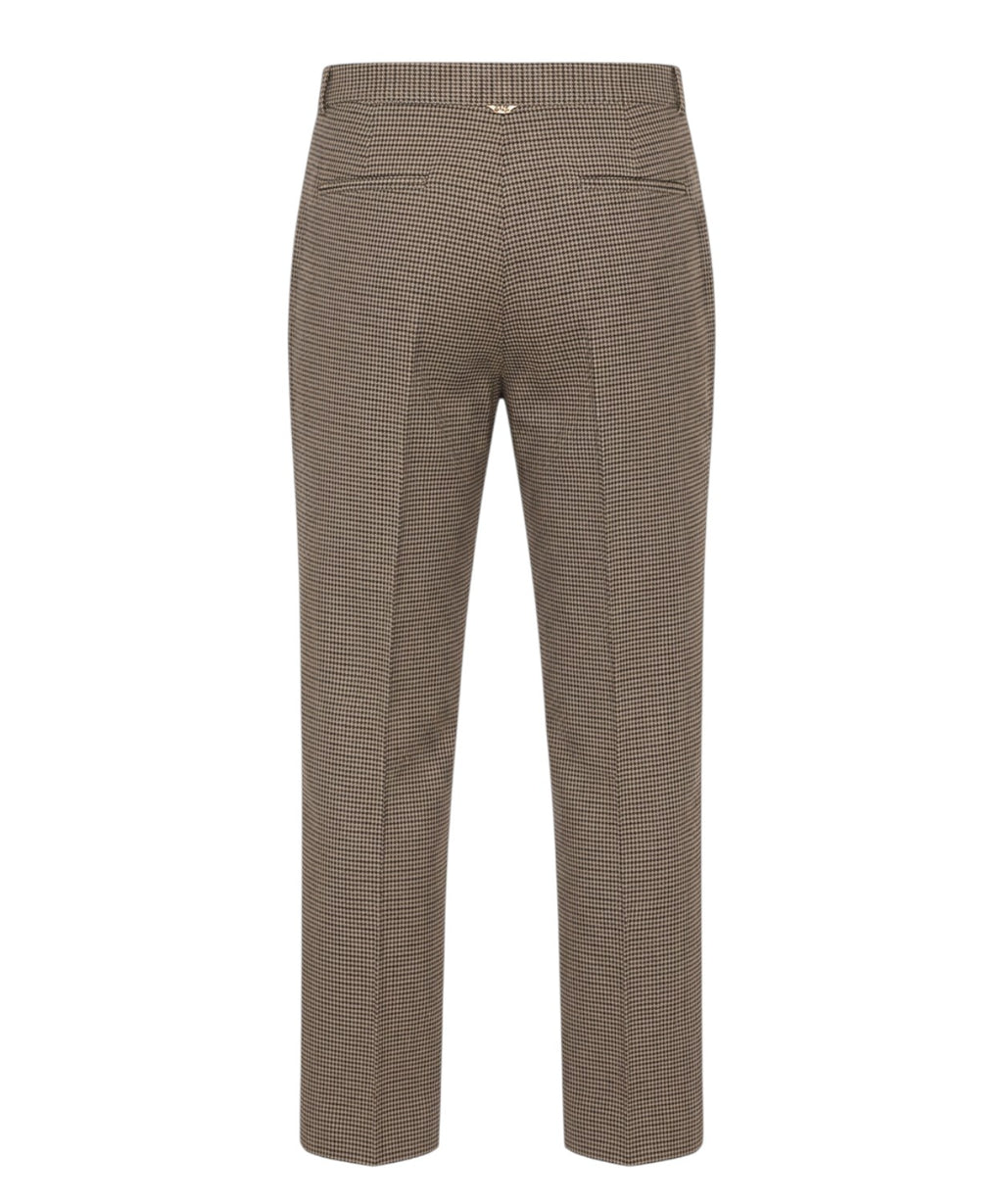 Pantaloni Pied-de-Poule Twinset con piega centrale