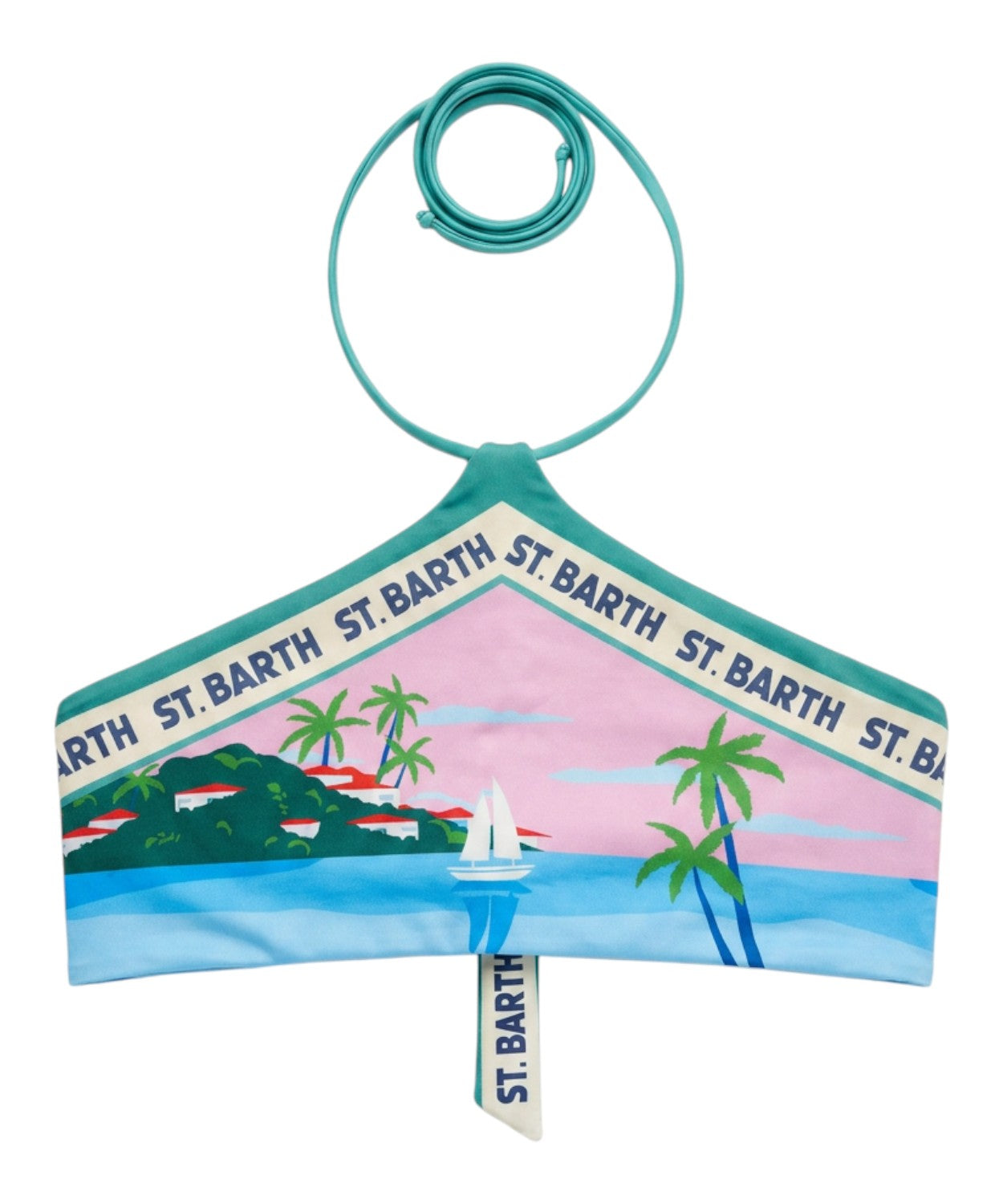 Top Bikini Nairobi Halter con Stampa Piazzata