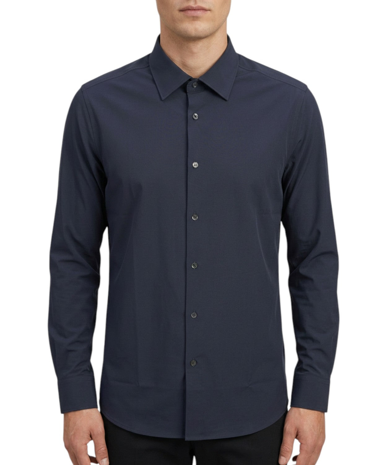 Camicia Uomo Blu Stretch Ingram in Nylon Elegante