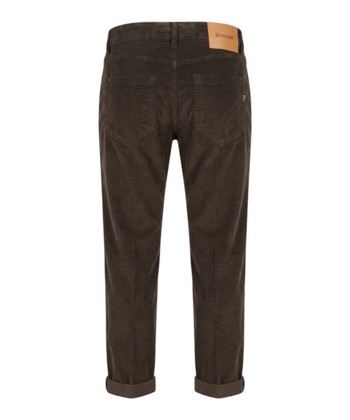 Dondup Koos Corduroy Trousers with Button Placket
