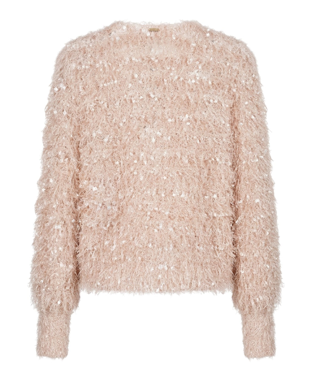 Cardigan Donna Spalline Imbottite e Filato Similpelo