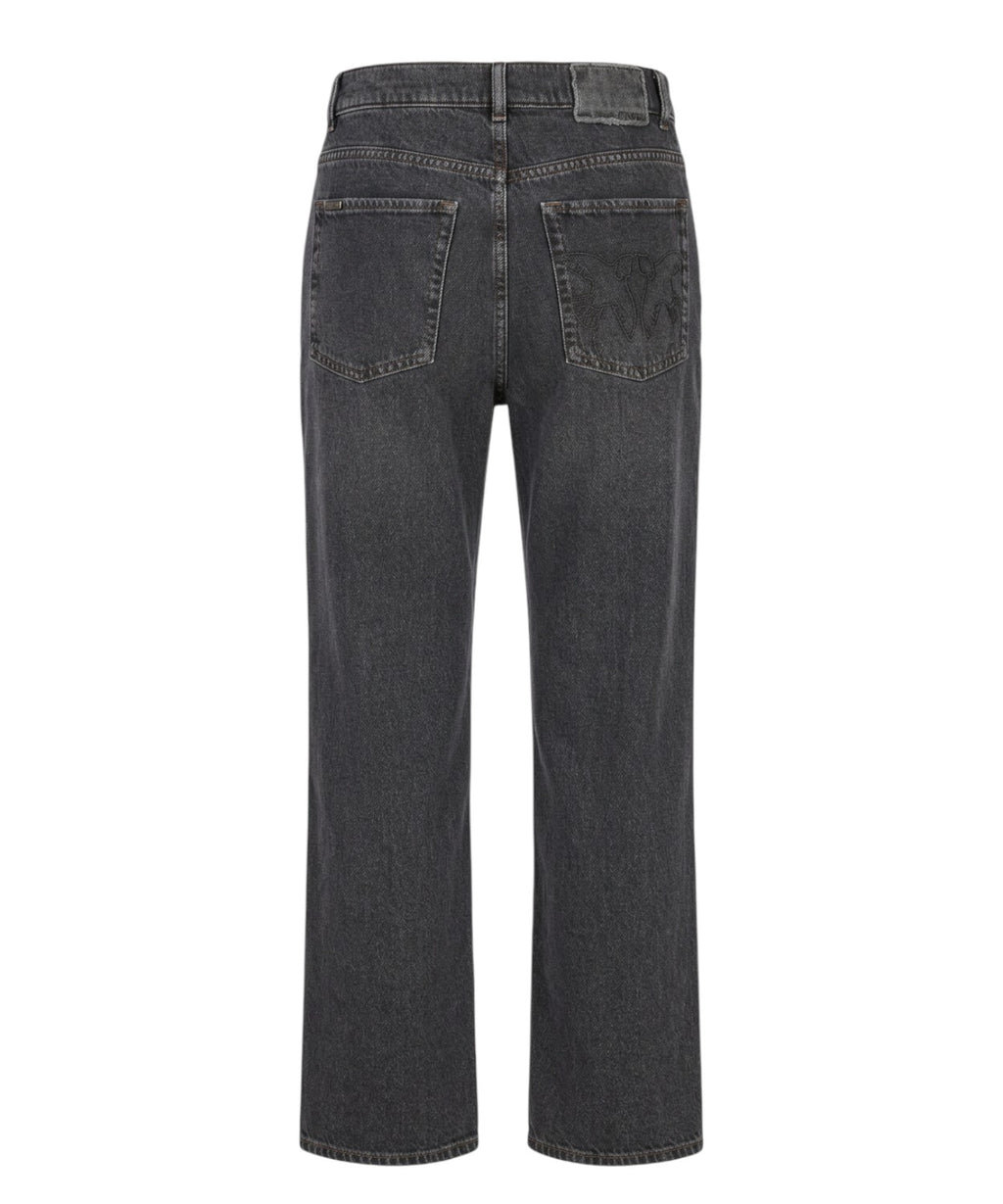 Pantaloni Pinko Wanda Denim con Spacco Laterale