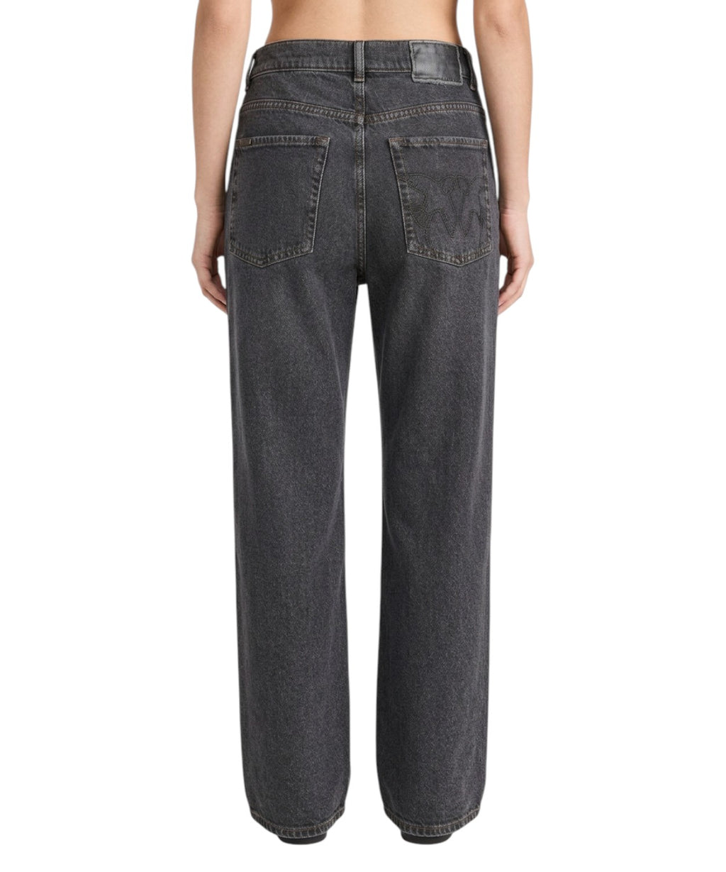 Pantaloni Pinko Wanda Denim con Spacco Laterale