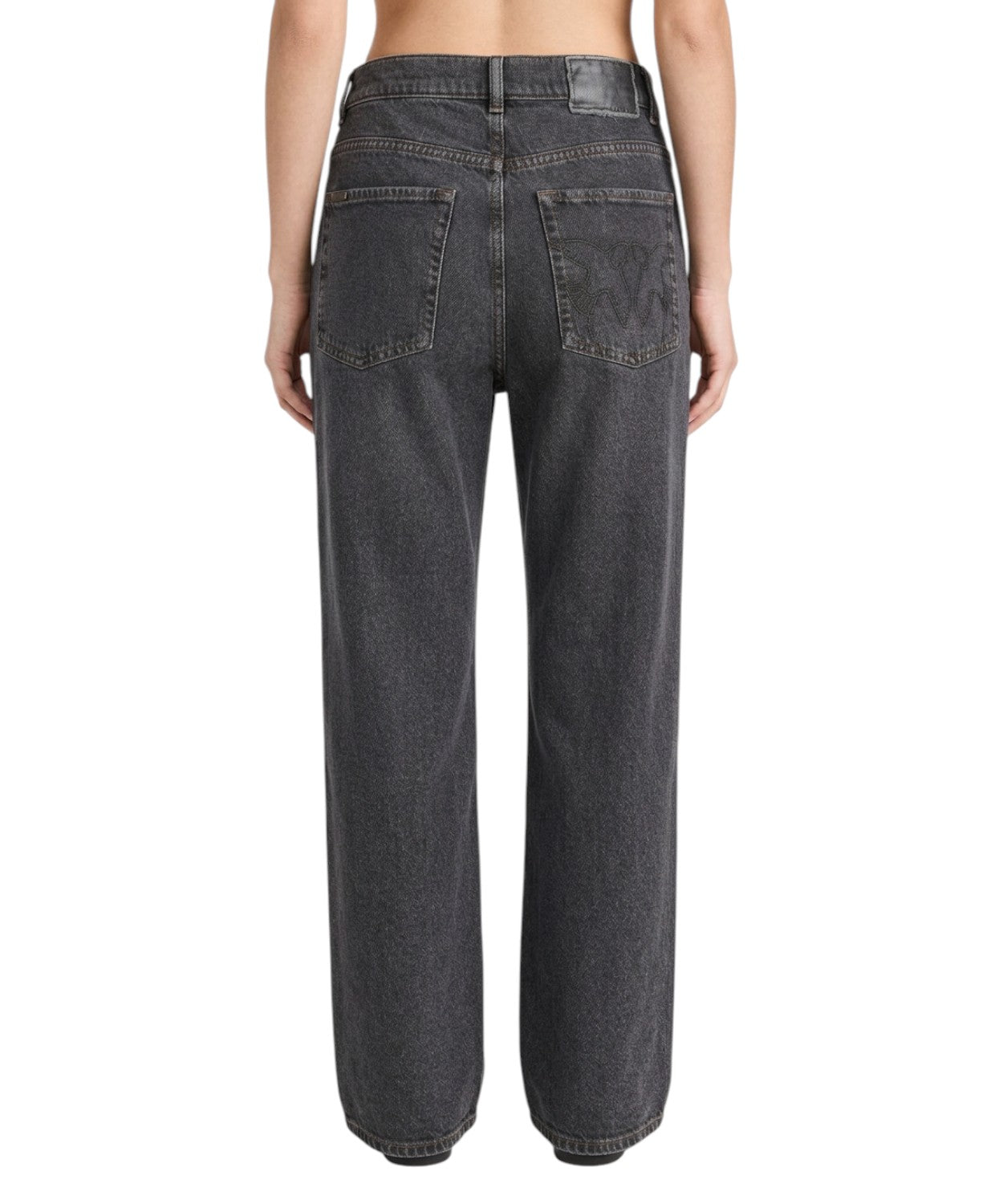 Pantaloni Pinko Wanda Denim con Spacco Laterale