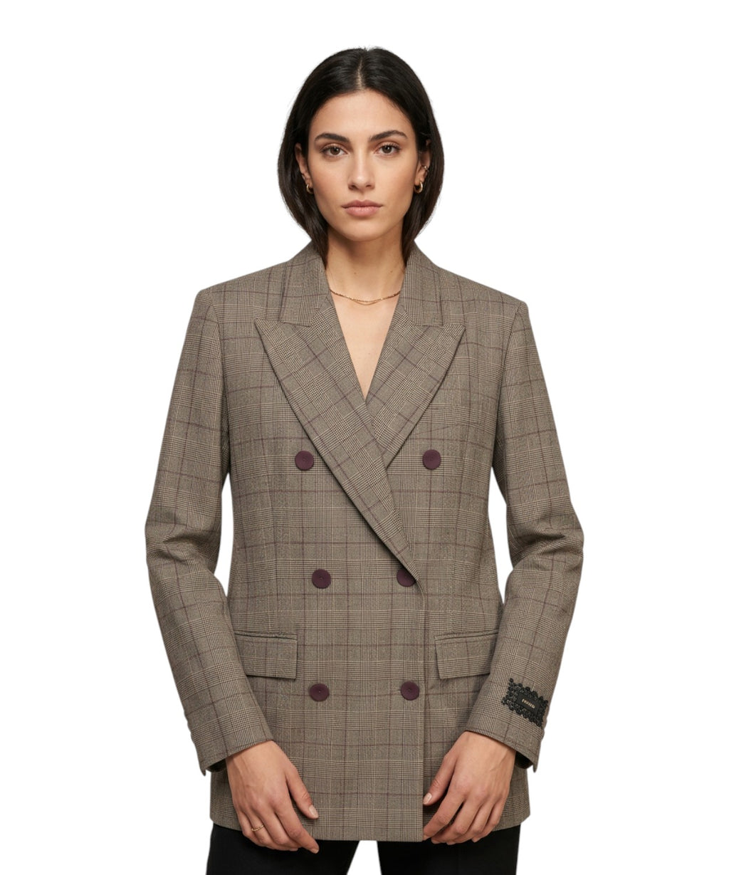 Giacca Pinko New Guinea doppiopetto in misto lana