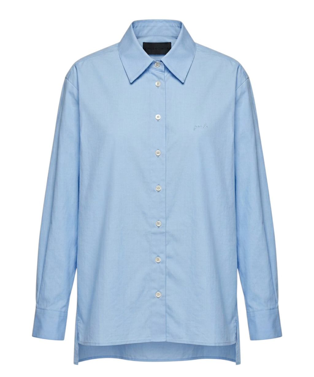 Camisa Pinko Connie en popelina de algodón con logo