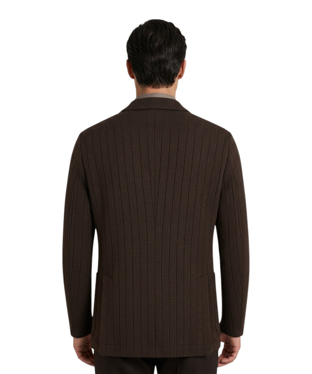 Giacca Uomo Bharnaba FRATI in Maglia Gessata e Elegante