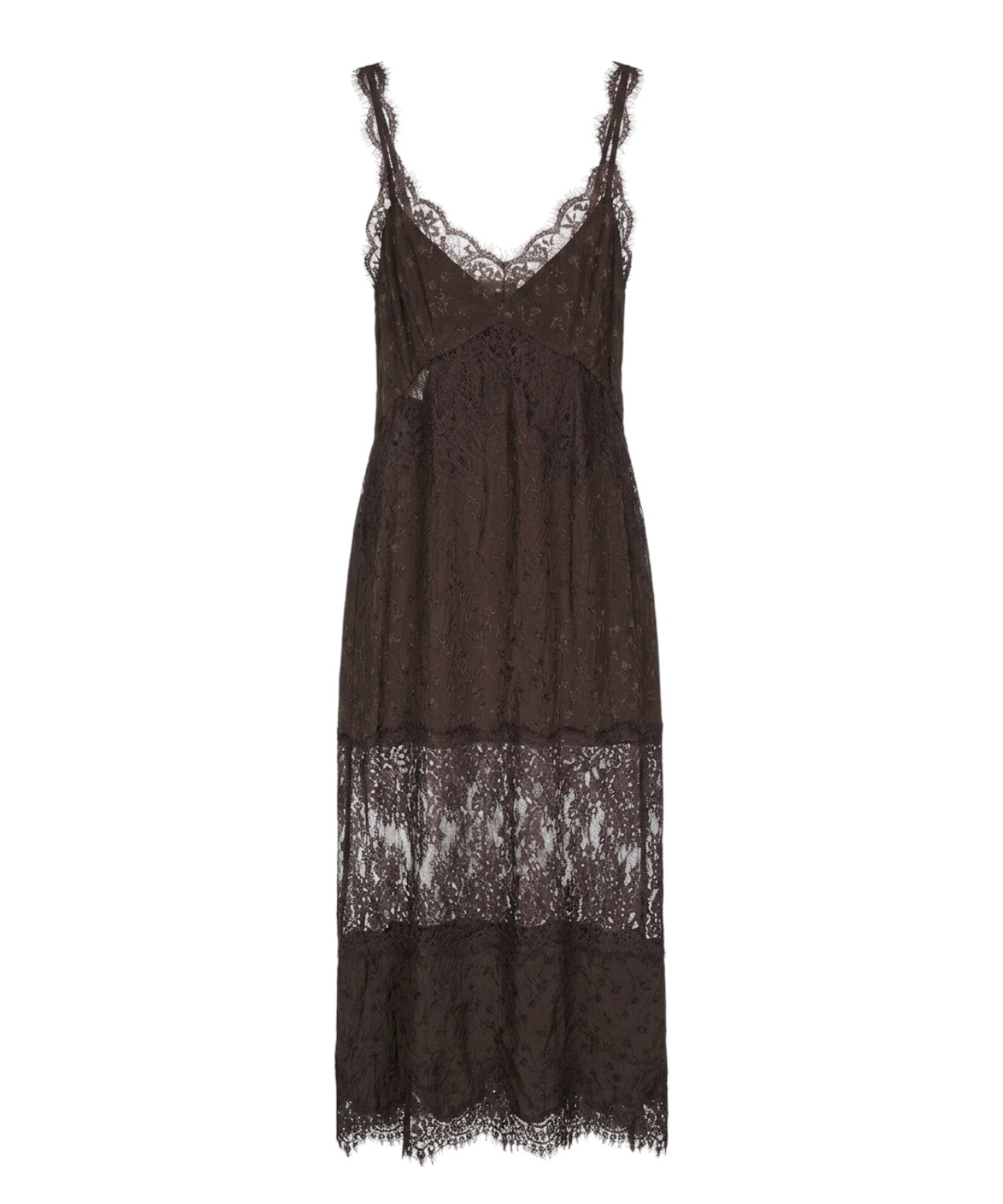 Pinko Aster Dress in Crêpe Jacquard with Lace