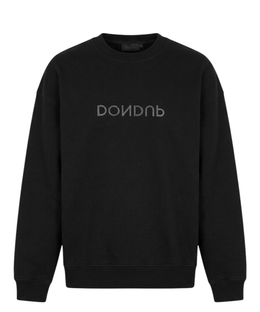 Felpa Donna Dondup Oversize con Logo Strass
