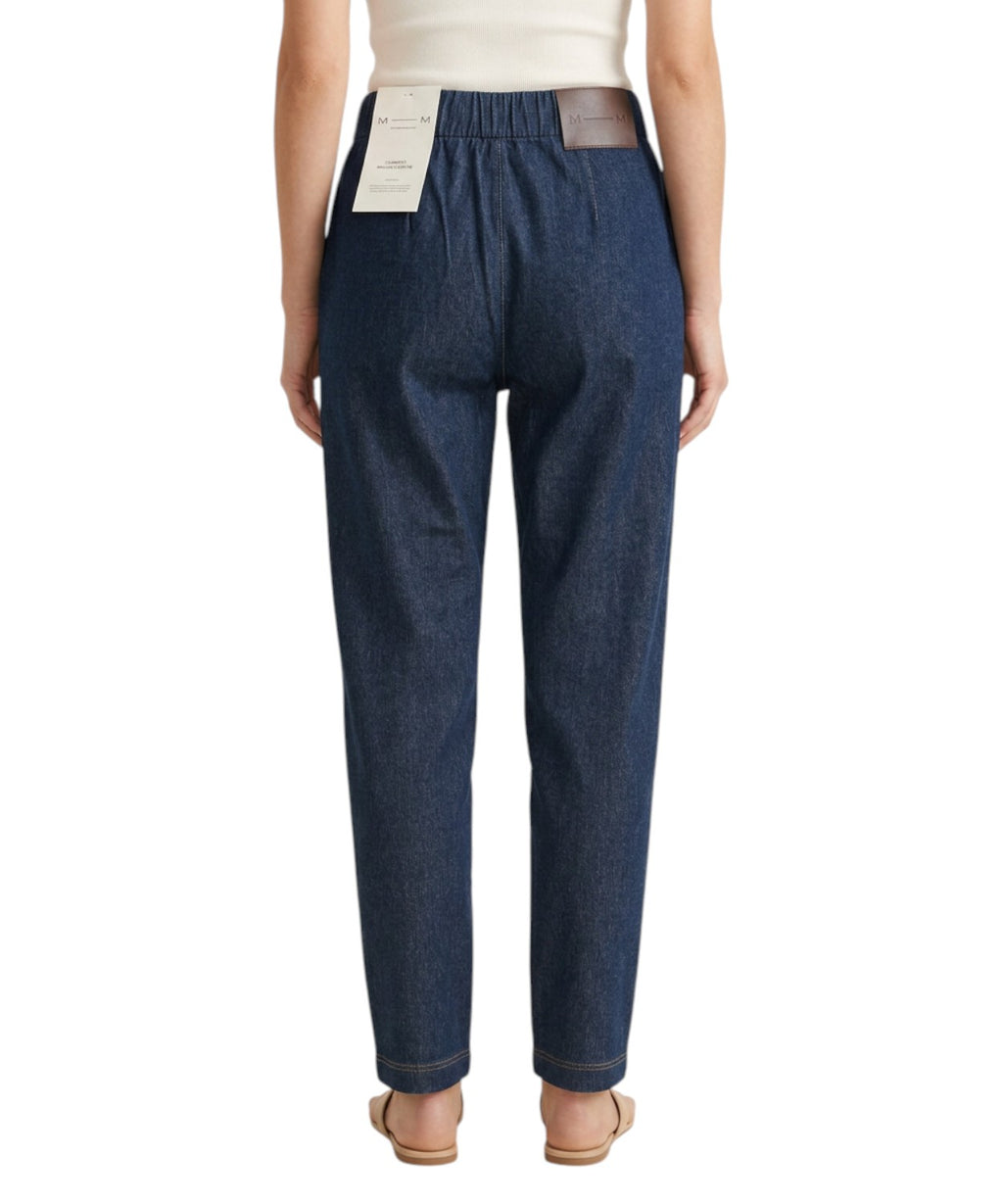 Jeans Carrot Fit con Cinturino Elastico per Donna