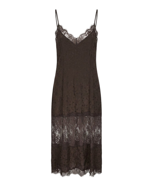 Vestido Pinko Aster en Crêpe Jacquard con Encaje