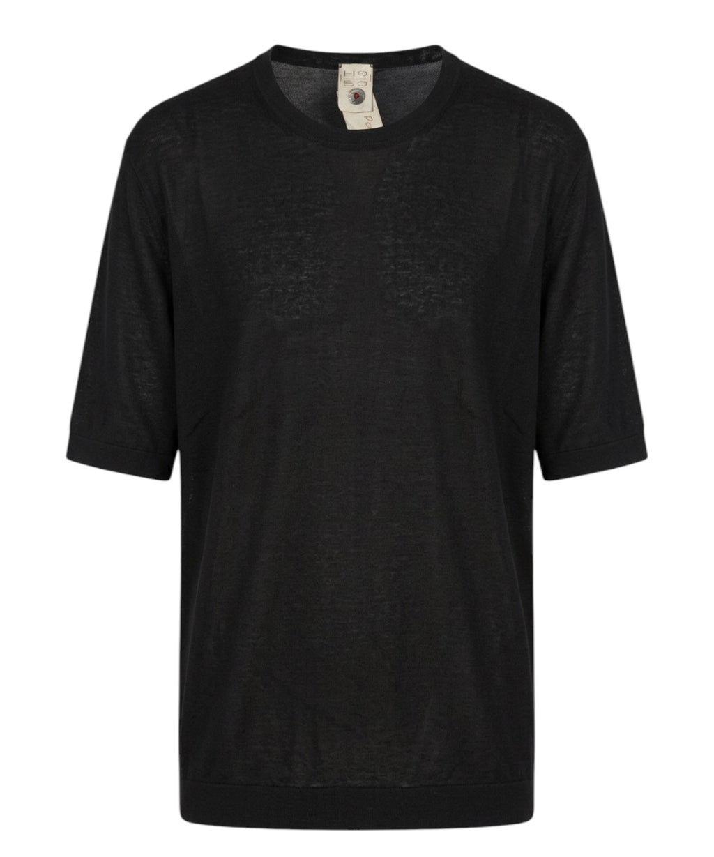T-shirt męski 100% jedwab H953 elegancki i lekki