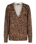 Cardigan Twinset con Applicazioni e Stampa Animalier