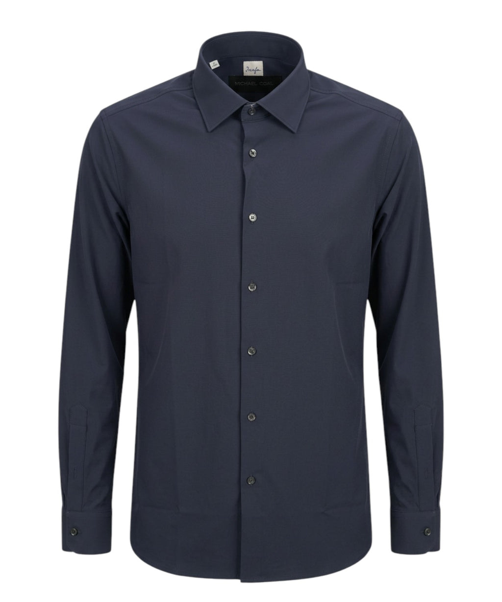 Camicia Uomo Blu Stretch Ingram in Nylon Elegante