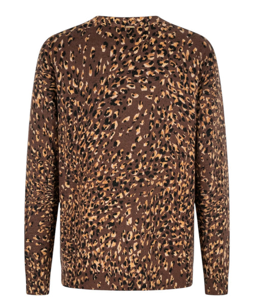 Cardigan Twinset con Applicazioni e Stampa Animalier