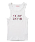 MC2 Saint Barth Women's Summer Tank Top with Beaded Logo