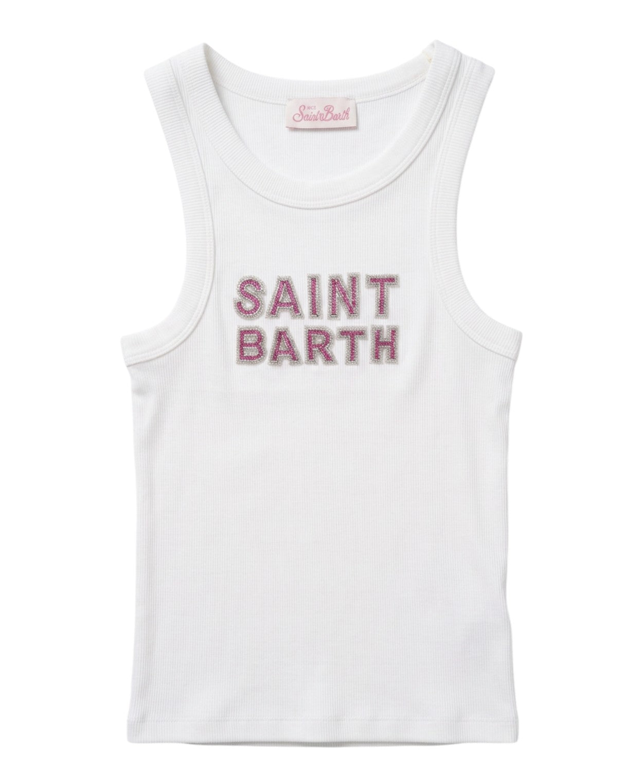 MC2 Saint Barth Women's Summer Tank Top with Beaded Logo