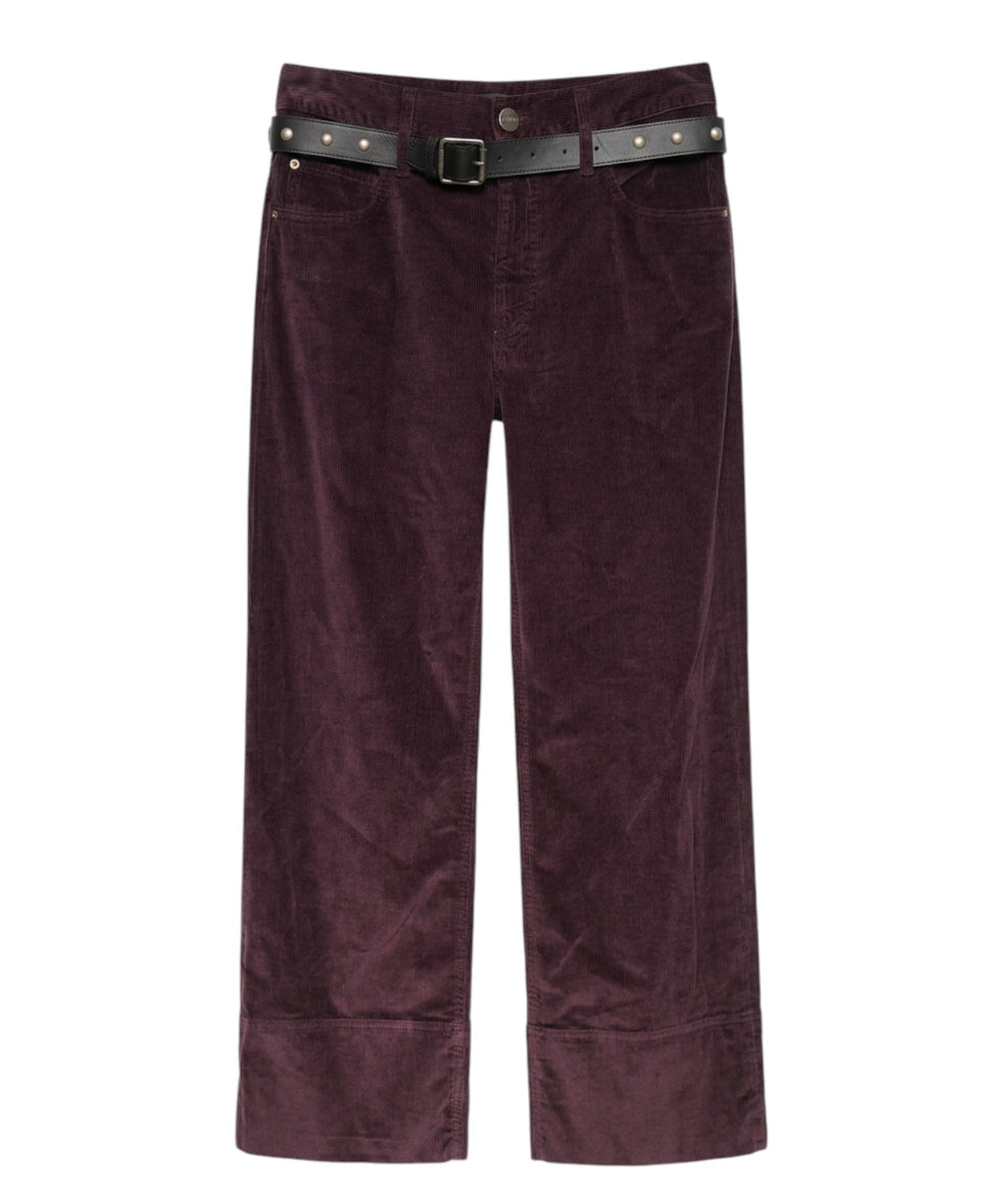 Pantalones Pinko Cynthia Cropped en Terciopelo