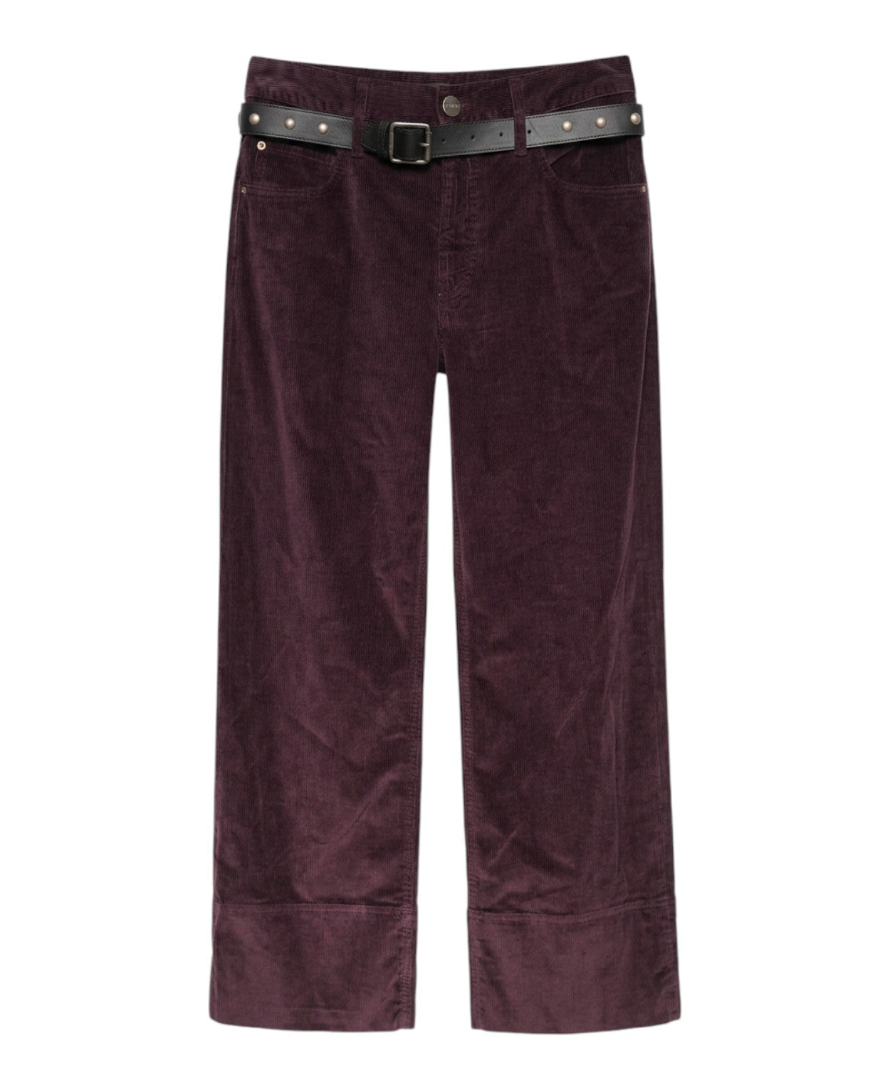 Kalhoty Pinko Cynthia Cropped z sametu