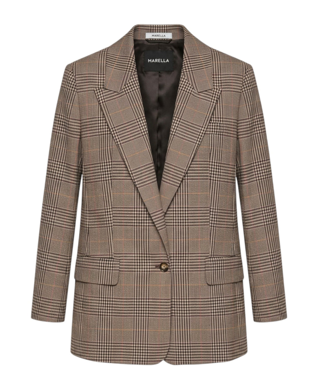 Blazer Marella Ludente a Quadri Monopetto