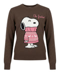 Jersey de cuello redondo New Queen con jacquard de Snoopy
