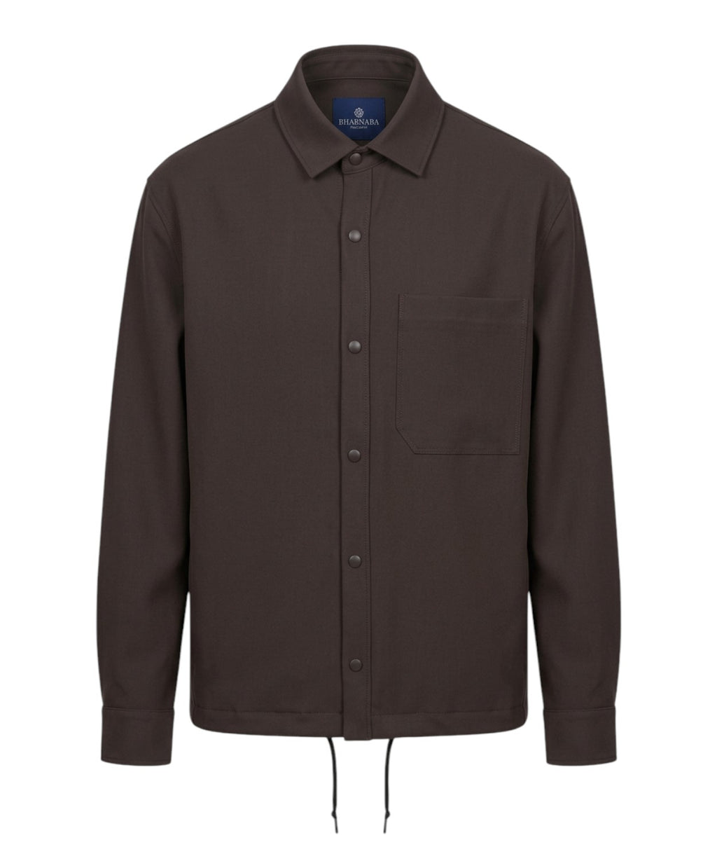 Blouson Bharnaba in Frescolana con Colletto e Bottoni