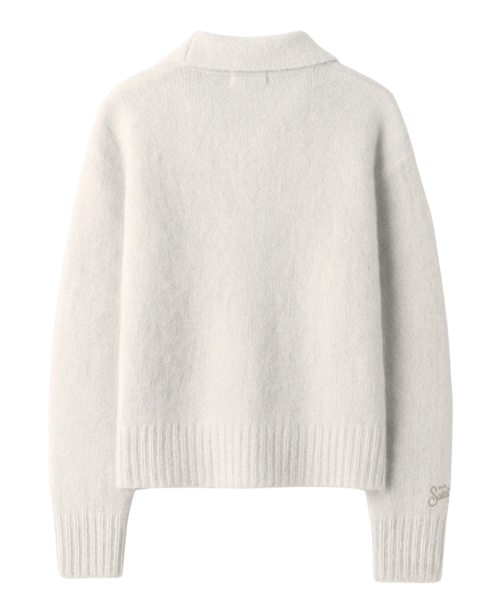 MC2 Saint Barth Annaelle Polo Donna in Mohair con Logo Ricamato