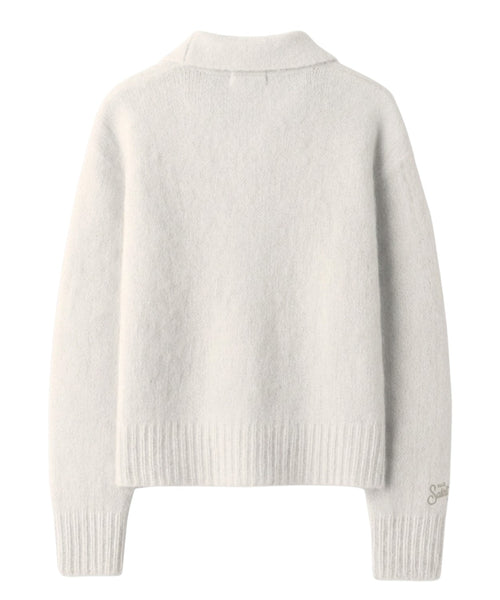 MC2 Saint Barth Annaelle Polo Donna in Mohair con Logo Ricamato
