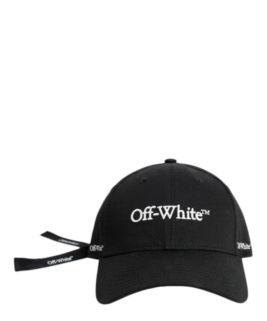 Off-White Adjustable Baseball Cap with Logo and Bow