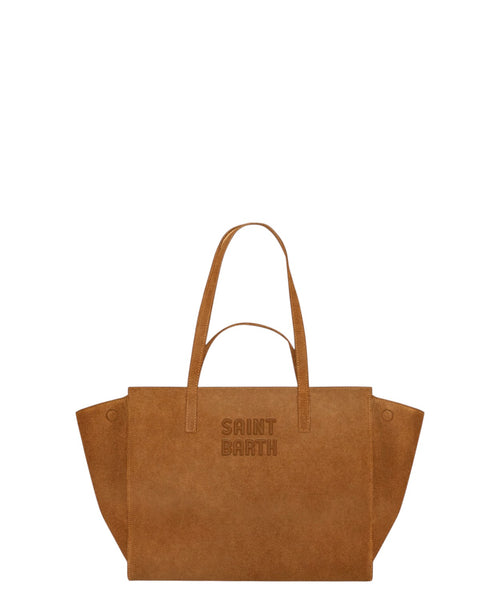 Borsa Jour Midi em camurça com logótipo