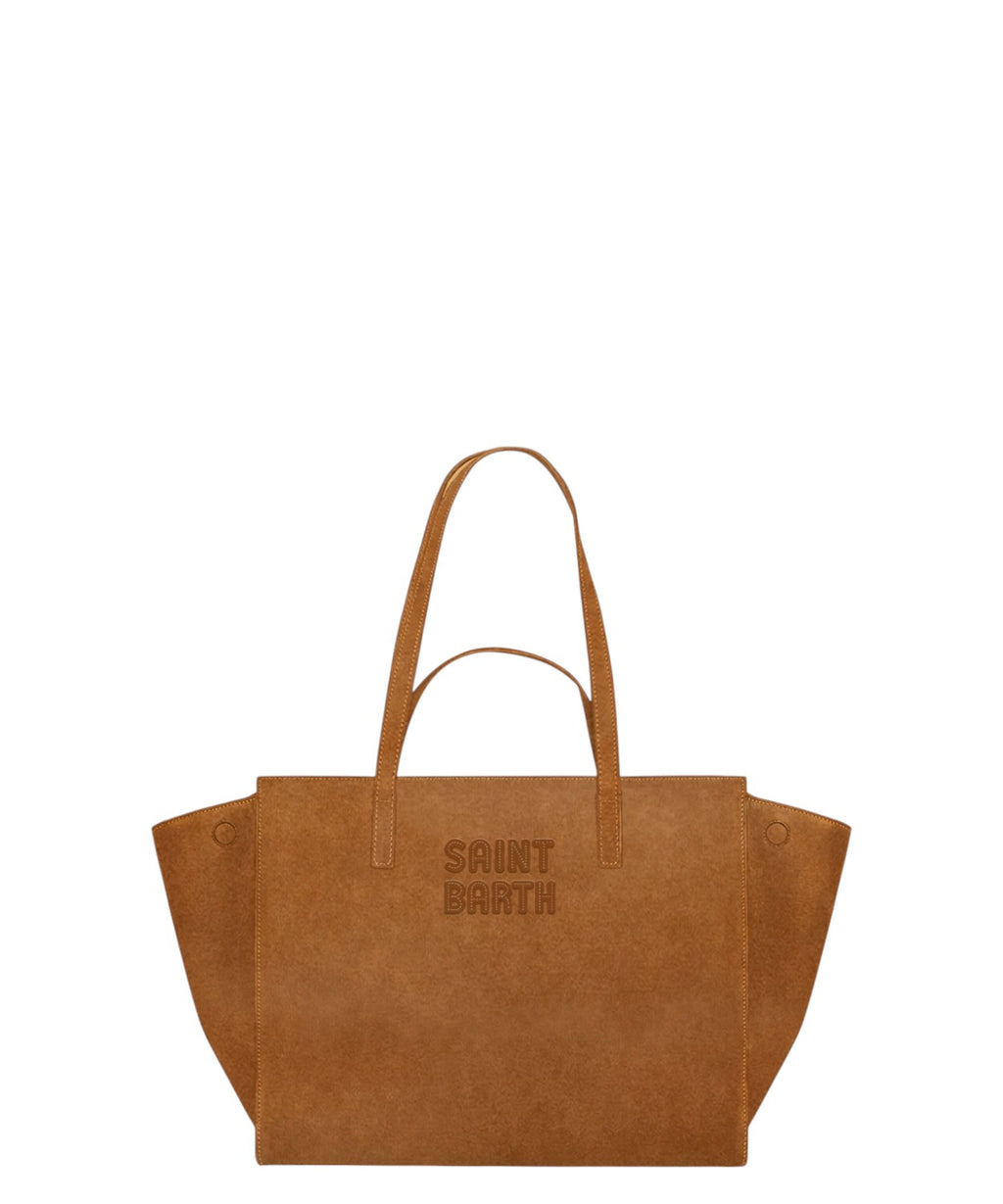 Jour Midi-tas van suède met logo