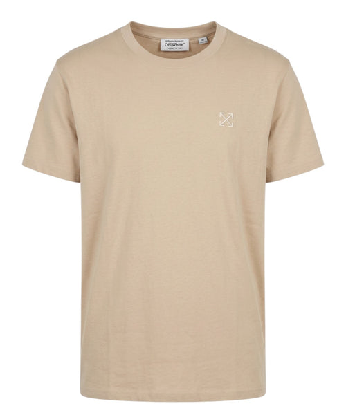 3er-Pack Off-White T-Shirts mit Arrows-Logo auf der Brust und klassischer Passform, Rundhalsausschnitt