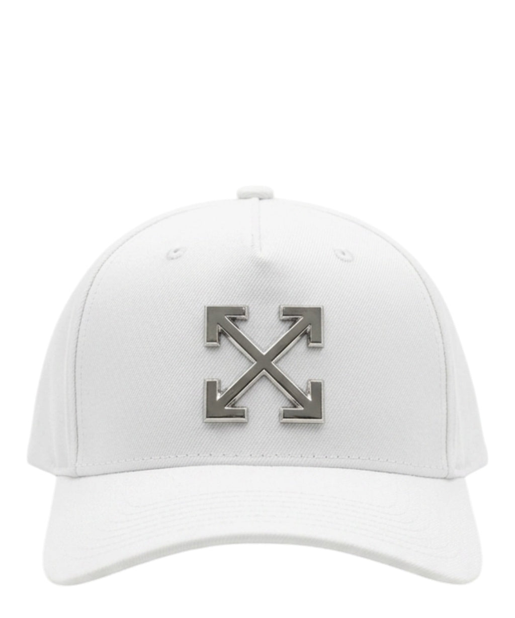 Off-White verstellbare Baseballkappe mit Logo-Plakette