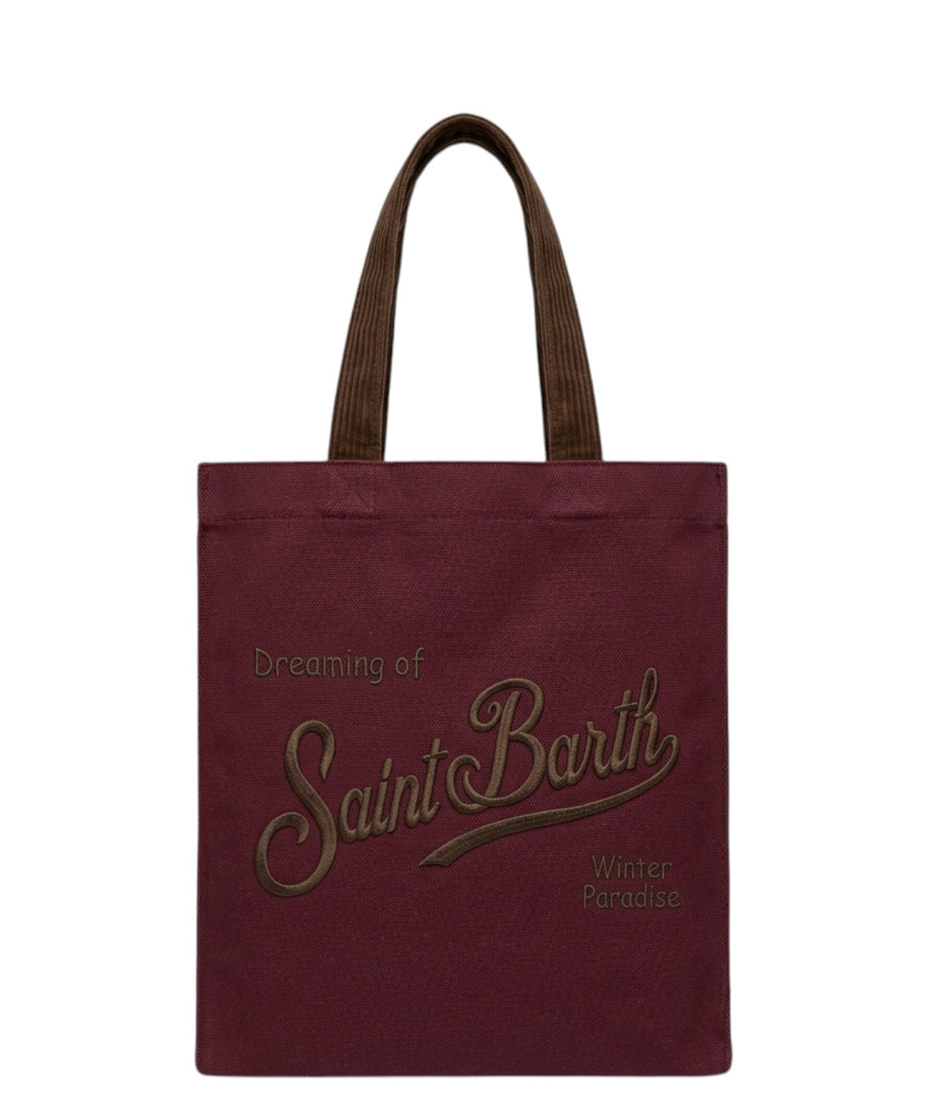 Essential-Tasche aus gewachstem Canvas mit Kord samtgriffen