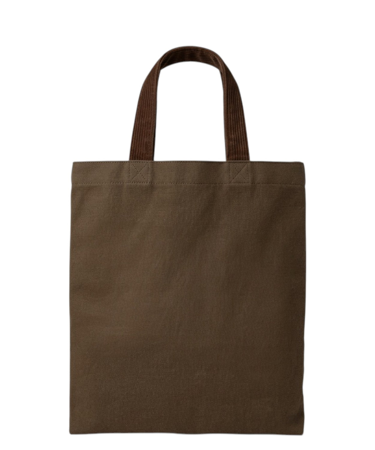 Bolso Essential de lona encerada con asas de terciopelo de pana